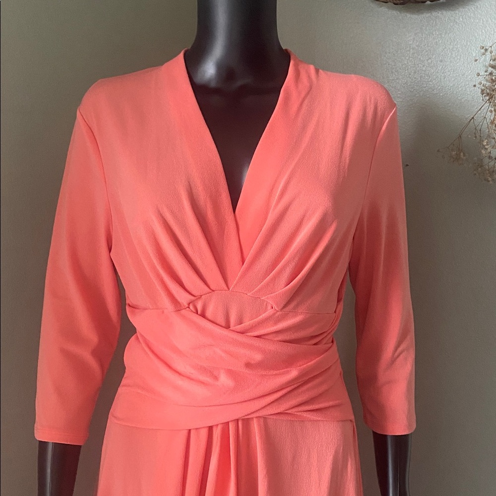 ANTONIO MELANI Vibrant Coral Dress - Picture 5 of 13